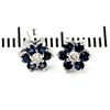 Image 1 : Genuine 1.0 ctw Sapphire Flower Earring 14k 1.76g