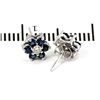 Image 2 : Genuine 1.0 ctw Sapphire Flower Earring 14k 1.76g