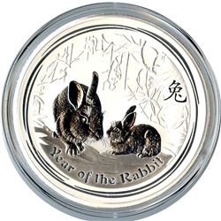 Australian Lunar Silver 1 Kilo Silver Series II  Rabbit