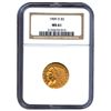 Image 1 : Certified US Gold $5 Indian MS61 (Dates Our Choice) (PC