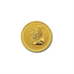 Australian Lunar Gold Twentieth Ounce Gold  Rooster