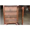 Image 8 : SOLID OAK BONNET TOP MUSIC CABINET WITH BEVELED GLASS