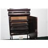 Image 4 : SHEET MUSIC CABINET IN MAHOGANY WOOD 4 SHELVES AND 1