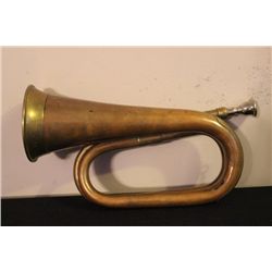 UNUSUAL BRASS & BRONZE TRUMPET IN EXC. CONDITION -