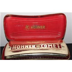 HOHNER COMET MADE IN GERMANY IN ORIG. CASE - GOOD