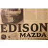 Image 4 : GREAT PIECE OF 1918 ADVERTISING EDISON LIGHT BULBS FROM