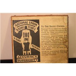 GREAT PIECE OF RADIO TUBE ADVERTISING 17.5 X 16 -