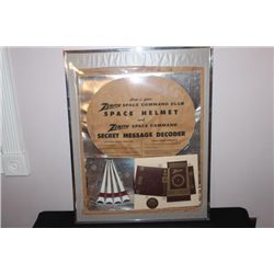 ADVERTISING ZENITH COLLECTIBLES - SECRET MESSAGE