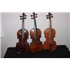 Image 1 : 3 SOLID VIOLINS FOR REPAIR OR PARTS
