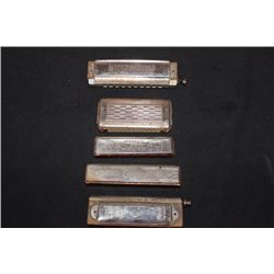 5 HARMONICAS ALL VINTAGE MADE IN GERMANY - 2 BY KOCH -