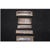 Image 1 : 5 HARMONICAS ALL VINTAGE MADE IN GERMANY - 2 BY KOCH -