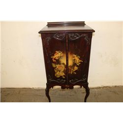 TERRIFIC HAND-PAINTED MUSIC CABINET - VERY GOOD