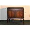 Image 1 : SOLID OAK SIDE-BY-SIDE VICTROLA MUSIC CABINET - NEAR