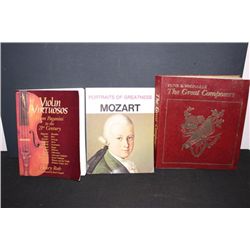 3 EXCELLENT BOOKS ON GREAT ARTISTS - COMPOSERS BOOK