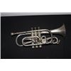 Image 2 : SILVERPLATED TRUMPET MADE IN IND. - SOME DENTS