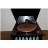Image 2 : MAHOGANY TABLE TOP VICTROLA BY SILVER TONE PHONOGRAPH