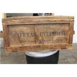 THE EDIPHONE SAFETAE CYLINDER WOODEN CASE
