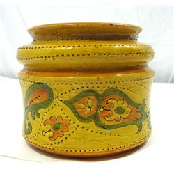 Vintage Mid Century Modern Rosenthal Netter Pottery  Container -Paisley Pattern