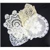 Image 1 : Lot of 4 hand crocheted doilies