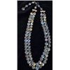 Image 1 : Vintage Double Strand Crystal Necklace, Strung securely with wire 16" long Nice!