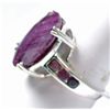 Image 2 : 12 ctw. Genuine Ruby Sterling Silver Ring