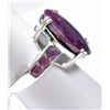 Image 3 : 12 ctw. Genuine Ruby Sterling Silver Ring