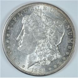 1884-S MORGAN DOLLAR, AU-58++ AT FIRST LOOK  YOU WOULD THINK IT'S UNCIRCULATED