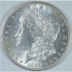 1887-S MORGAN SILVER DOLLAR, MS-63 WHITE!