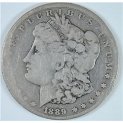 1889-CC MORGAN SILVER DOLLAR, VG  KEY COIN!