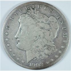 1902-S MORGAN SILVER DOLLAR, VG+ SEMI-KEY