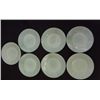 Image 1 : 7 LIGHT GREEN SAUCER PLATES
