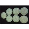 Image 2 : 7 LIGHT GREEN SAUCER PLATES