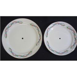 2 ROSE PATTERNED PLATES