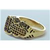 Image 2 : VINTAGE RUBY RING, 14K GOLD, UNUSUAL FILIGREE DESIGN. PRE-OWNED SIZE 6.5