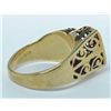 Image 4 : VINTAGE RUBY RING, 14K GOLD, UNUSUAL FILIGREE DESIGN. PRE-OWNED SIZE 6.5