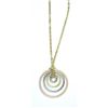 Image 1 : Citra 14kt Tricolored Circle Pendant On Chain