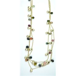 14kt Yellow Gold Three Strand Necklace