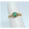 Image 1 : Estate 10K Emerald & Diamond Ring, size 7,