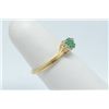 Image 2 : Estate 10K Emerald & Diamond Ring, size 7,