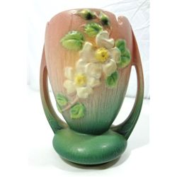 Roseville White Rose Vase