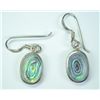 Image 3 : Sterling Silver Oval Abalone Pendant and  Earrings Set