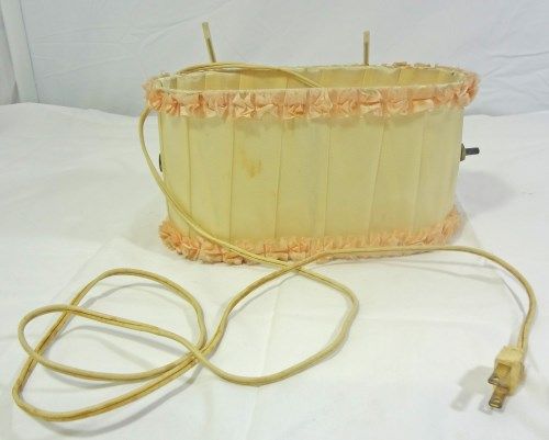 Vintage Headboard Lamp Satin With Ruffles