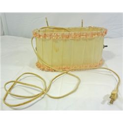 VINTAGE HEADBOARD LAMP, SATIN WITH RUFFLES