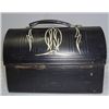 Image 3 : ANTIQUE 1940'S MODERN INDUSTRIAL BLACK METAL LUNCH BOX MADE BY ALADDIN INDUST