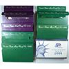 Image 1 : U.S.Mint Proof Sets, 1991.92.93.94.95.96.97.98,1999, 9 Total in Original Boxes