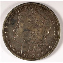 1892-S MORGAN SILVER DOLLAR, VF-30  ORIGINAL