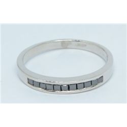 1/4 ctw. Black Diamond Channel Set Band Ring