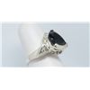 Image 2 : Large 5 ct. Genuine Sapphire and Diamond Ring