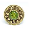Image 1 : Victorian Style German silver ring with Green Stone, Size  7 1/2