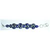 Image 1 : New German Silver Bracelet with Lapis. 7" long